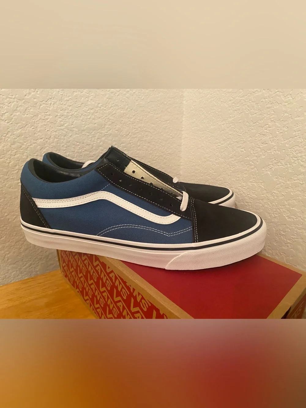 Vans Blue and Black Old Skool Skate Sneakers